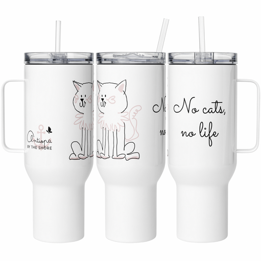 Travel mug with a handle