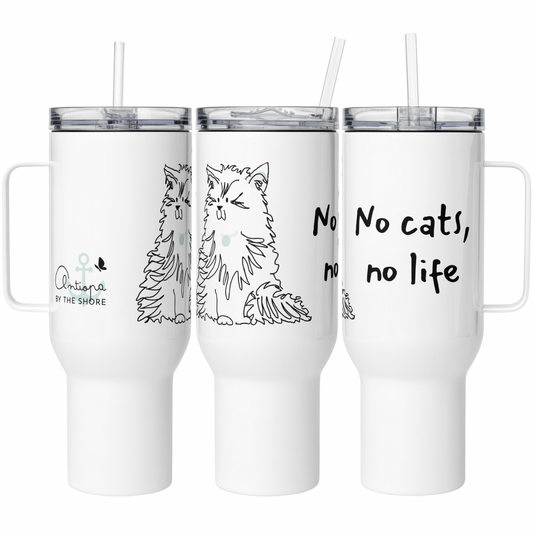Travel mug with a handle